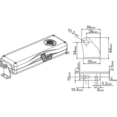 ACK5 Chain Actuator - Small Swivel Bracket - Electric-Gate Kits