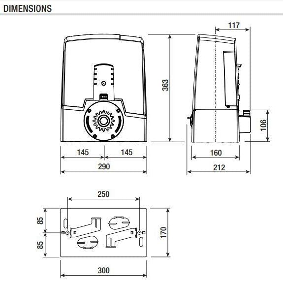 CAME BXV1000GS - 24v Sliding Gate Kit - Electric-Gate Kits