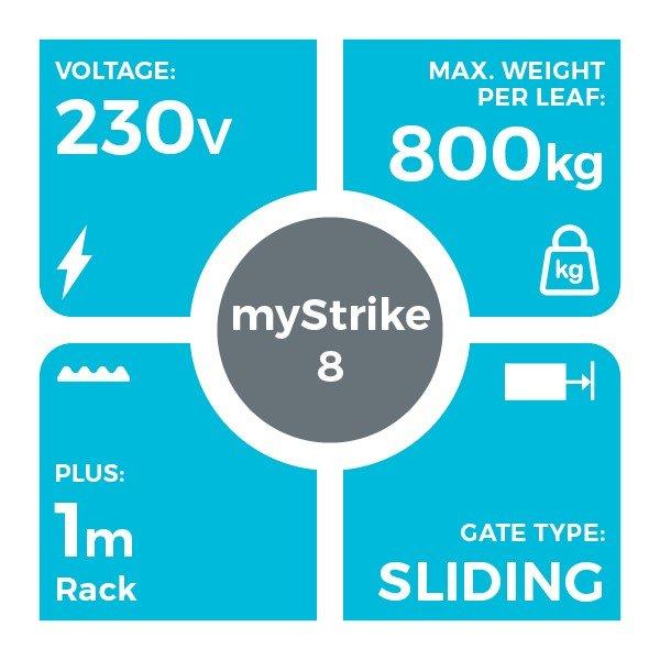 myGate Kit myStrike - 230v Sliding Gate Kit - Electric-Gate Kits