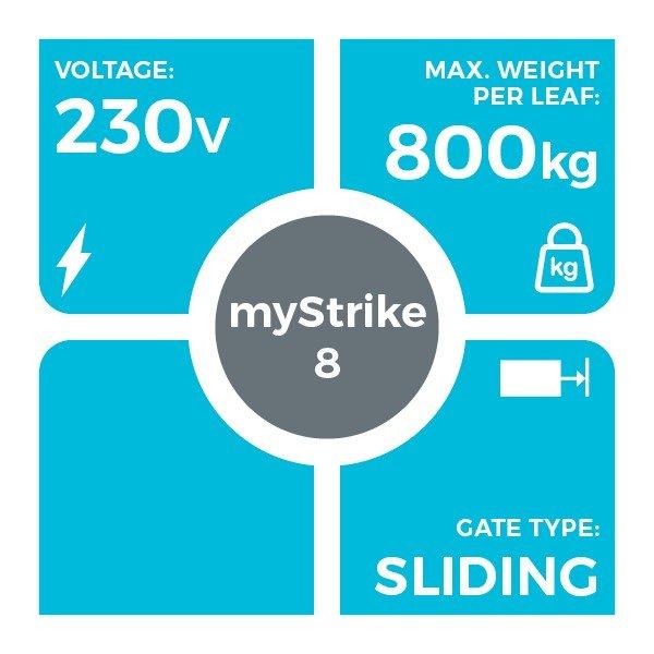 myGate Kit myStrike - 230v Sliding Gate Kit - Electric-Gate Kits