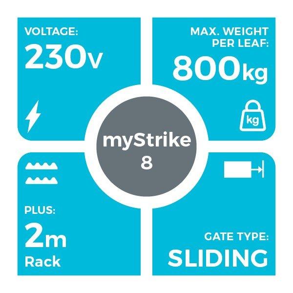 myGate Kit myStrike - 230v Sliding Gate Kit - Electric-Gate Kits